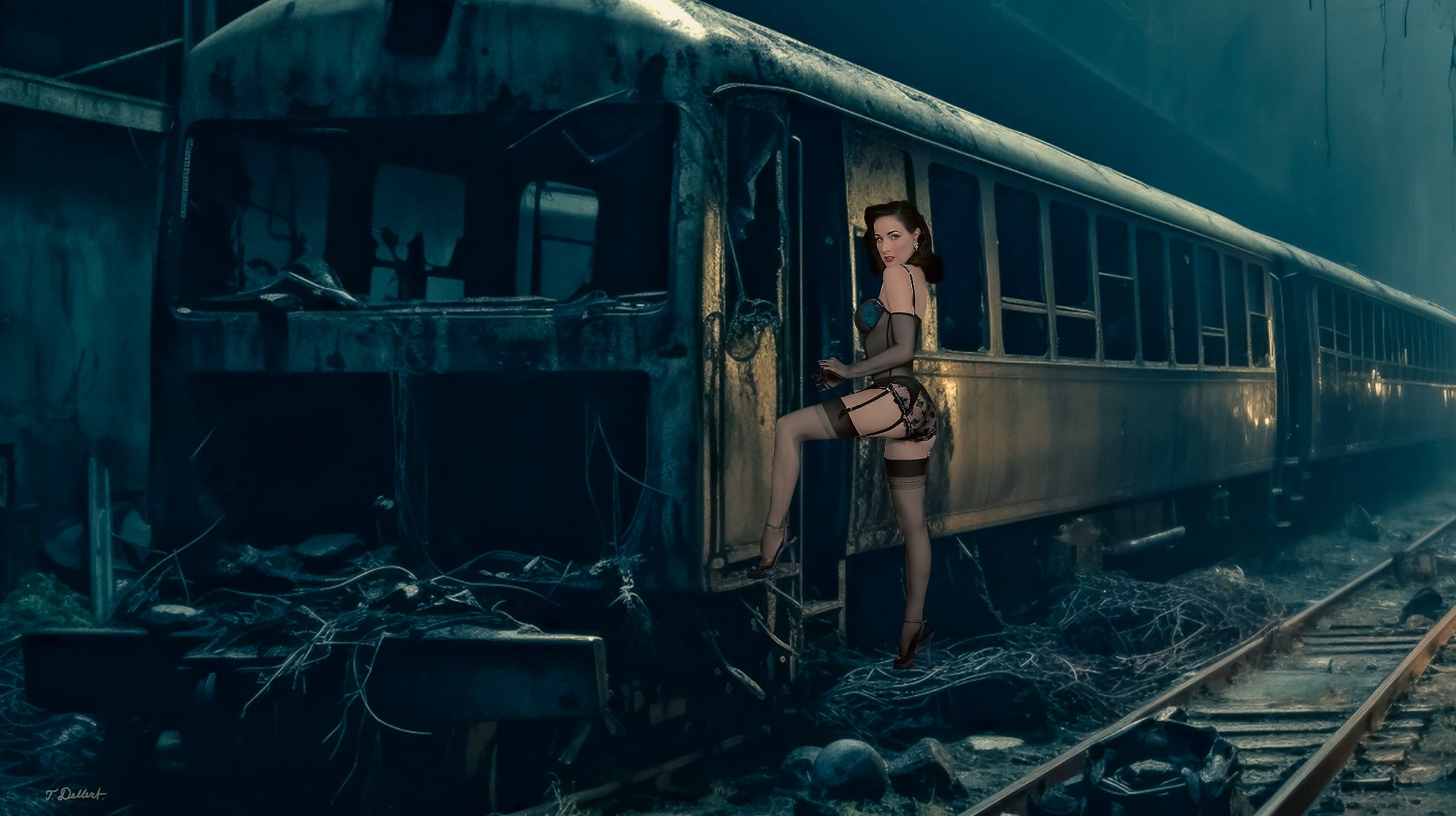 Dita taking the last Burlesque Train to Fame 